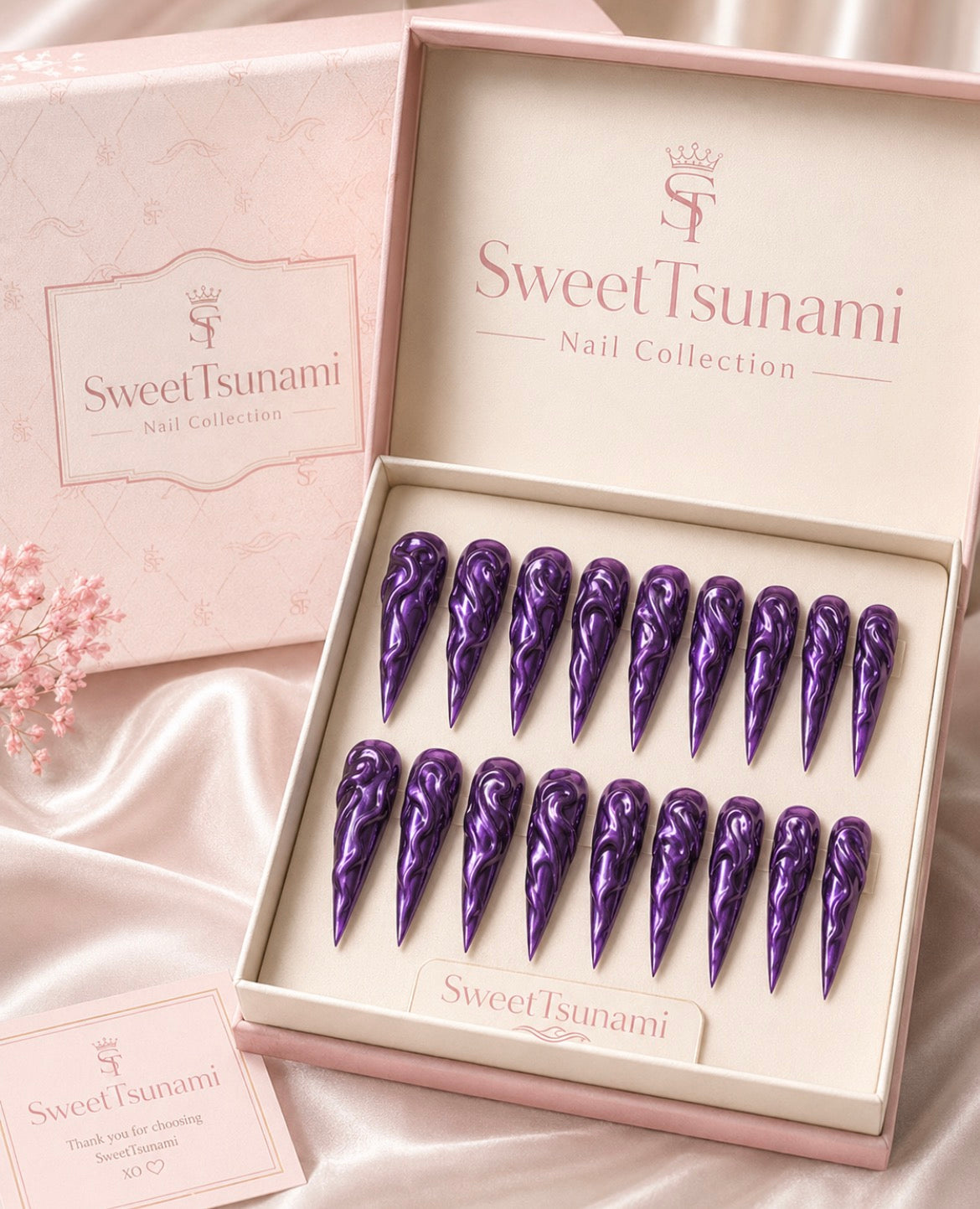 Violet Venom Devil Claw Press-On Nails